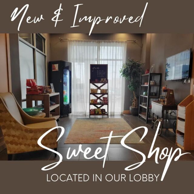 Our Sweet Shop got a facelift! Make sure to visit during your next stay with us for some last minute treats or necessities.  Stay tuned for some exciting additions!  #hospitality #giftshop #hotel #cambridgeontario