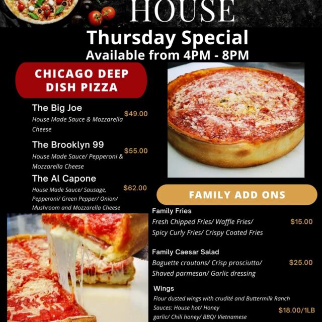 Don't forget to order your deep dish pizza this Thursday @thebrucecambridge!  Call 519-622-5252 to order.  #pizzaday #deepdish #supportlocal #restaurant